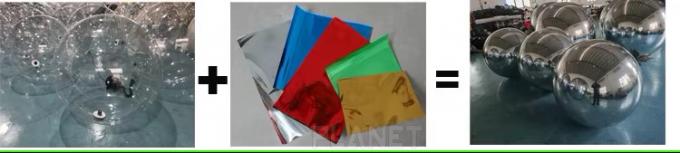 Bola Cermin Iklan Terapung Berwarna Iridescent Raksasa Balon Cermin Inflatable PVC 5