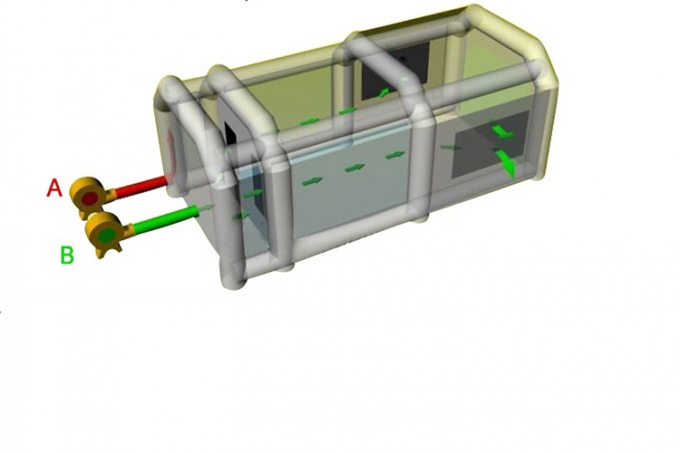 Berkualitas Tinggi Portable Inflatable Spray Paint Booth Tent Oxford Inflatable Cabin Paint Booth untuk Mobil 4
