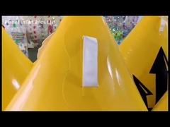 Segitiga Inflatable Marker Buoy Untuk Swim Event Kuning Inflatable Water Park Buoy