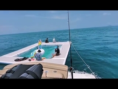 Kolam Renang Laut Berlapis Ganda Terapung Kolam Renang Laut Berinflasi Dengan Jaring