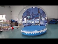 PVC Inflatable Snow Globes Snow Globe Bounce House Photo Booth Untuk Dekorasi Natal