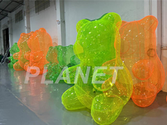 Portable Event Stage Clear PVC Inflatable Transparent Bear Untuk Dekorasi