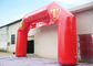 Merah Kustom Inflatable Arch PVC Tarpaulin, Inflatable Race Arch Pencetakan Logo