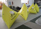 1.2m Yellow terpal Inflatable Segitiga Buoy Dengan Logo Kustom