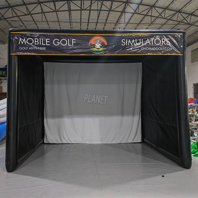 quality Komersial Airtight Golf Blow Up Tent PVC Golf Simulator Tent Outdoor Golf Practice Tent factory